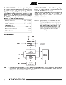 浏览型号AT93C66-10SI-1.8的Datasheet PDF文件第2页