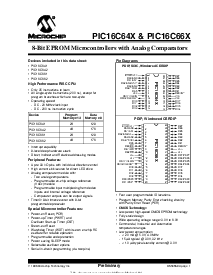 浏览型号PIC16C661-20I/SP的Datasheet PDF文件第1页