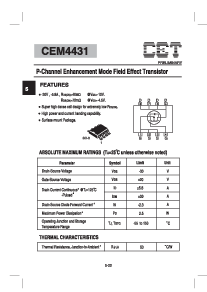 浏览型号CEM4431的Datasheet PDF文件第1页
