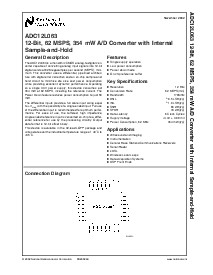 浏览型号ADC12L063CIVYX的Datasheet PDF文件第1页
