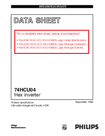 浏览型号74HCU04D的Datasheet PDF文件第1页