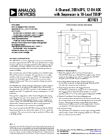 浏览型号AD7923BRU的Datasheet PDF文件第1页