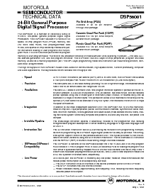 浏览型号DSP56001的Datasheet PDF文件第1页