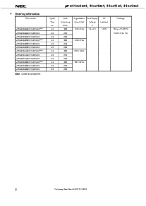 浏览型号UPD44324364F5-E33-EQ2的Datasheet PDF文件第2页