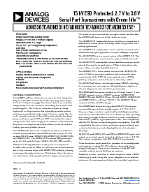 浏览型号ADM3312EARU-REEL的Datasheet PDF文件第1页