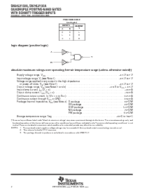 浏览型号SN74LV132ADRE4的Datasheet PDF文件第2页