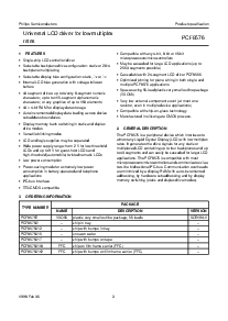 浏览型号PCF8576的Datasheet PDF文件第3页