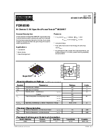 浏览型号FDR6580的Datasheet PDF文件第1页