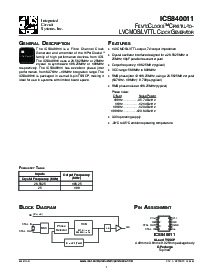 浏览型号ICS840011AGLNT的Datasheet PDF文件第1页