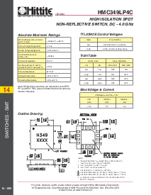 浏览型号HMC349LP4C的Datasheet PDF文件第3页