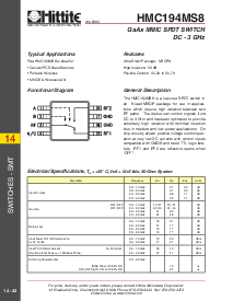 浏览型号HMC194MS8的Datasheet PDF文件第1页