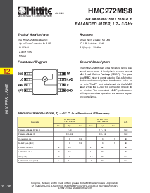 浏览型号HMC272MS8的Datasheet PDF文件第1页