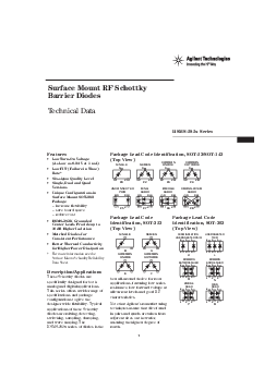 浏览型号HSMS-2822-BLK的Datasheet PDF文件第1页