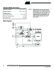 浏览型号AT24C64A-10PI-1.8的Datasheet PDF文件第2页