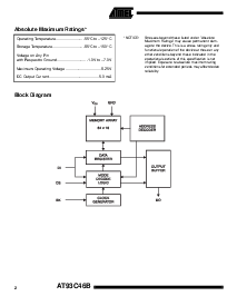 浏览型号AT93C46B-10PI-2.7的Datasheet PDF文件第2页