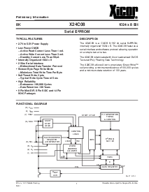 浏览型号X24C08PI-3.5的Datasheet PDF文件第1页