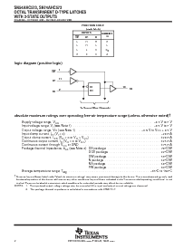 浏览型号SN74AHC573DWR的Datasheet PDF文件第2页