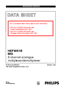 浏览型号4051B的Datasheet PDF文件第1页
