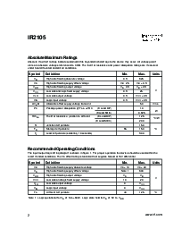 浏览型号IR2105的Datasheet PDF文件第2页