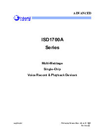 浏览型号ISD1740A的Datasheet PDF文件第1页