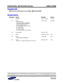 浏览型号K6T4016V3C-TF70的Datasheet PDF文件第1页