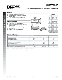 浏览型号MMST3906的Datasheet PDF文件第1页