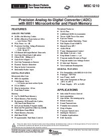 浏览型号MSC1210Y5的Datasheet PDF文件第1页