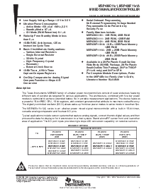 浏览型号MSP430F1121A的Datasheet PDF文件第1页