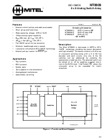 浏览型号MT8809AP的Datasheet PDF文件第1页
