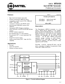 浏览型号MT9125AP的Datasheet PDF文件第1页