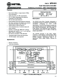 浏览型号MT9122AP的Datasheet PDF文件第1页