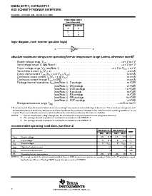 浏览型号SN74AHCT14DBLE的Datasheet PDF文件第2页