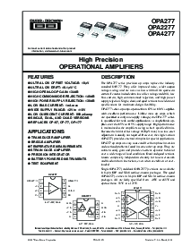 浏览型号OPA2277U的Datasheet PDF文件第1页