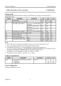 浏览型号PCA82C251T的Datasheet PDF文件第5页