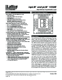 浏览型号PLSI1032E-125LJ的Datasheet PDF文件第1页