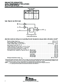 浏览型号SN74AHCT373PWLE的Datasheet PDF文件第2页