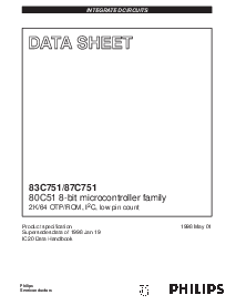 浏览型号S87C751-1A28的Datasheet PDF文件第1页