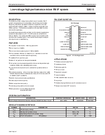 浏览型号SA616DK的Datasheet PDF文件第2页