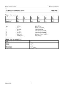 浏览型号SAA3004P的Datasheet PDF文件第7页