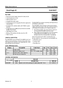 浏览型号SAA1305T的Datasheet PDF文件第2页