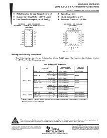 浏览型号SNJ54HC00FK的Datasheet PDF文件第1页