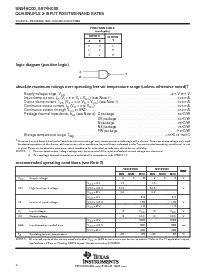 浏览型号SNJ54HC00FK的Datasheet PDF文件第2页
