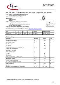 浏览型号SKW30N60的Datasheet PDF文件第1页