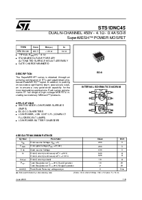 浏览型号STS1DNC45的Datasheet PDF文件第1页