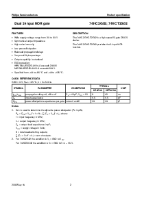 浏览型号74HCT2G02DC的Datasheet PDF文件第2页