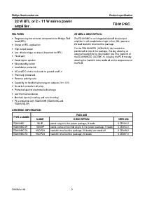 浏览型号TDA1519CTH的Datasheet PDF文件第2页