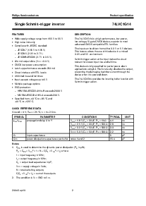 浏览型号74LVC1G14GW的Datasheet PDF文件第2页