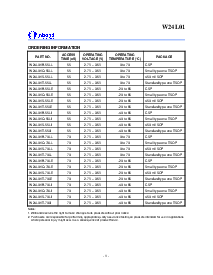 浏览型号W24L01T-70LE的Datasheet PDF文件第8页