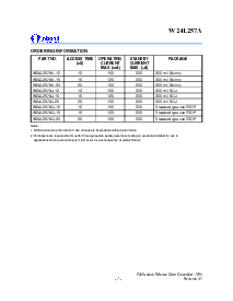 浏览型号W24L257A的Datasheet PDF文件第7页