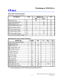 浏览型号W29C011AP-15的Datasheet PDF文件第11页